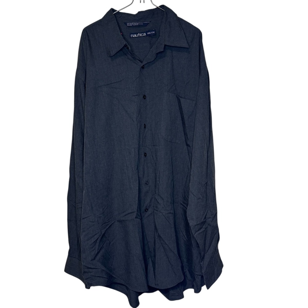 Nautica Men's Shirt Casual Long Sleeve Button Front Pocket Outdoor Gray XXL